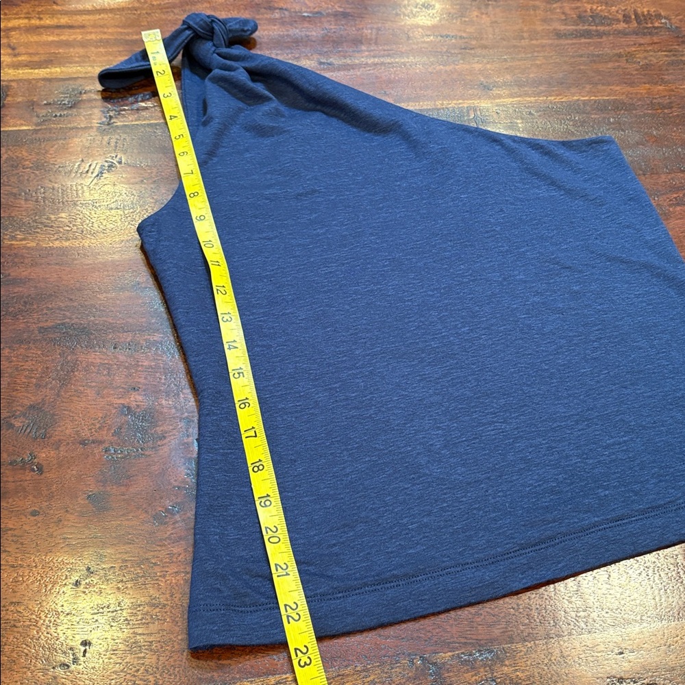 Ralph Lauren Collection One-Shoulder Sleeveless Navy Linen Tank Top size Medium - Picture 12 of 12